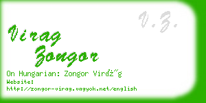 virag zongor business card